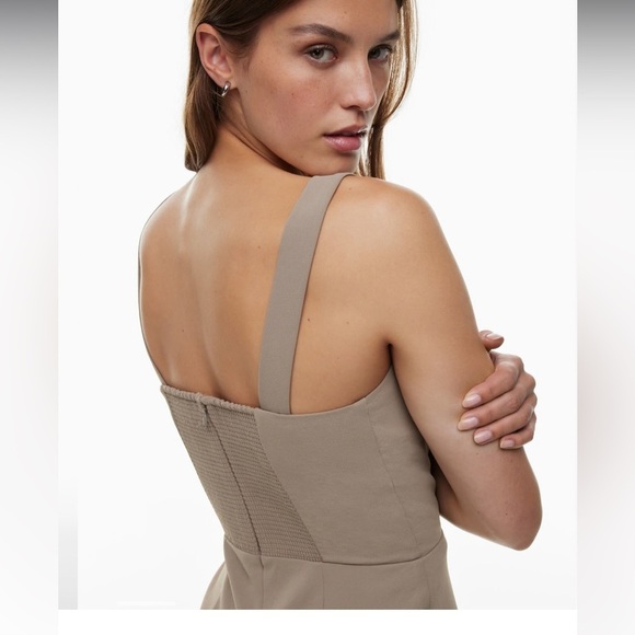 Aritzia Wilfred Aperature Dress in Nomad Taupe size 6 NWT - Picture 2 of 6